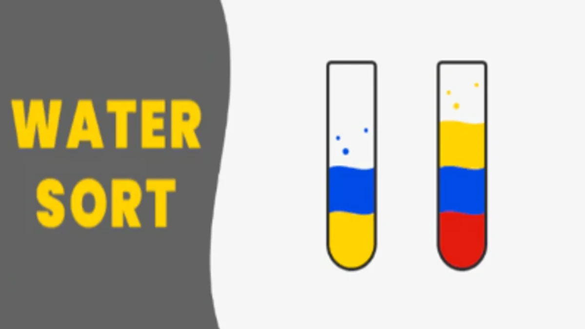 Water Sort puzzle tubes with stacked colors for the water sort keyword